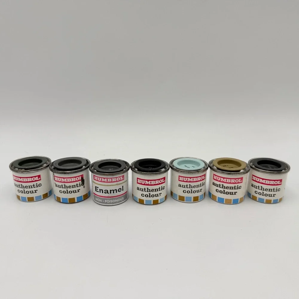 Humbrol Authentic Colour Enamel Paint Tins Lot of 7 German Military Colors Mixed